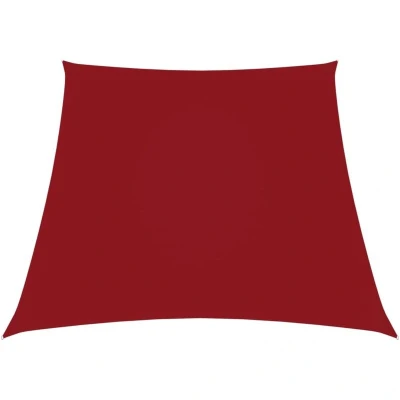 Image of vidaXL Sunshade Sail Oxford Fabric Trapezium 2/4x3 m Red