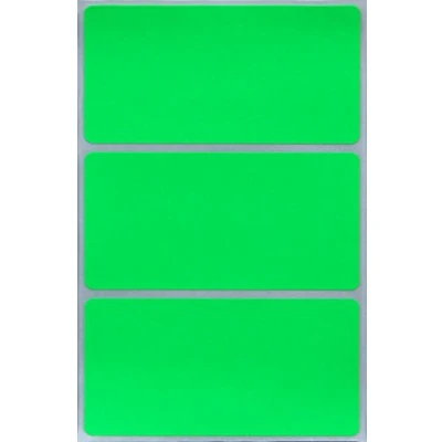 Image of Plain Nametag Labels Stickers 10cm x 5cm (102 mm 51 mm) in Neon Green 150 Pack by Royal
