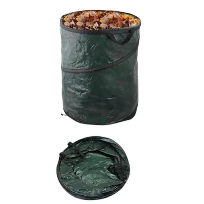 Image of MantraRaj Large 120L Heavy Duty Strong Pop Up Garden Waste Refuse Rubbish Bag with Handles Extra Reusable Sack Grass Leaf Soil Compost Bin Bags Sacks
