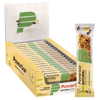 Image of Powerbar Natural Protein Banana Chocolate 18x40g Vegan Bar + Ingredients