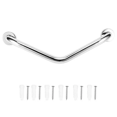 Image of Shower Angled Grab Bar Stainless Steel Thicken Non Slip Toilet Bathroom Handle Bathtub Safety for Bath Hand Rail Support