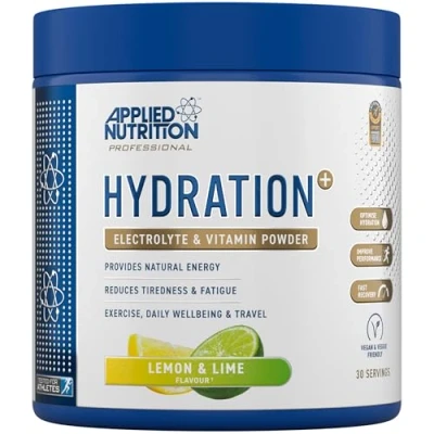 Image of Applied Nutrition Hydration Electrolyte &amp; Vitamin Powder Natural Energy Reduces Tiredness Optimise (240g 30 Servings)(Lemon Lime)