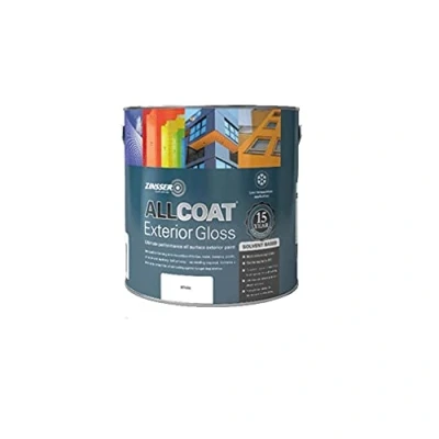 Image of Zinsser Allcoat Exterior (Gloss Finish) Solvent Based 1lt (Black or White) Black
