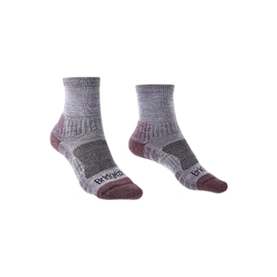Image of Bridgedale HIKE Lightweight Merino Performance 3/4 Crew Original Women&#039;s Medium Heather / Damson
