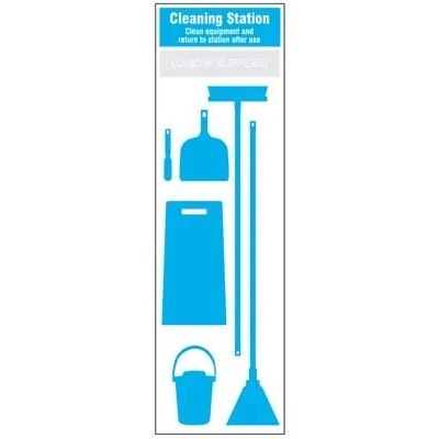 Image of 5S/6S Cleaning Station Shadow Board 6 piece 600x2000mm 10mm Foam pvc