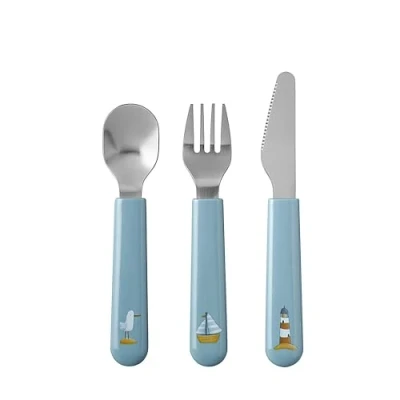 Image of Mepal Children’s cutlery 3 piece Set Mio Children&#039;s flatware Child friendly utensils from 12 months Including Knife, Fork &amp; Spoon of Sailors Bay