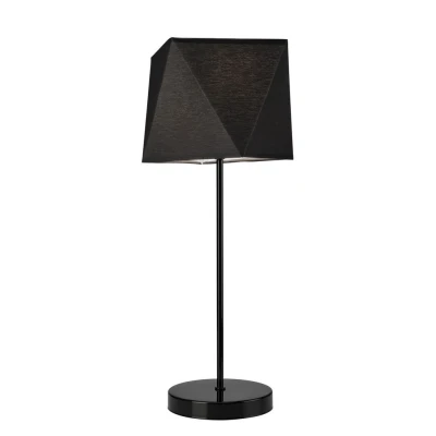 Image of Carla Table Lamp With Shade, Fabric Shade Black, 1x E27