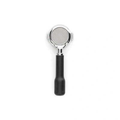 Image of LELIT LELIT57 Bottomless Portafilter Includes Stainless Steel Filters PLA570S Classic Handle, Silver/Black