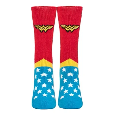 Image of HEAT HOLDERS Womens Wonder Woman Socks Ladies Novelty Thermal DC Universe for Winter (4 8, Woman)