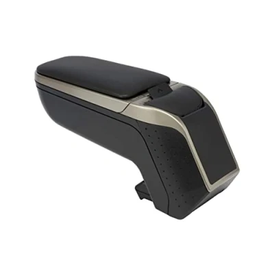 Image of Armster Armrest Specific Black/Grey 2 for Fiat 500 (2016 ) With Storage Compartment and Foldable