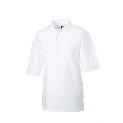 Image of Jerzees Russell Mens Poly/Cotton Pique Polo Shirt White XXL