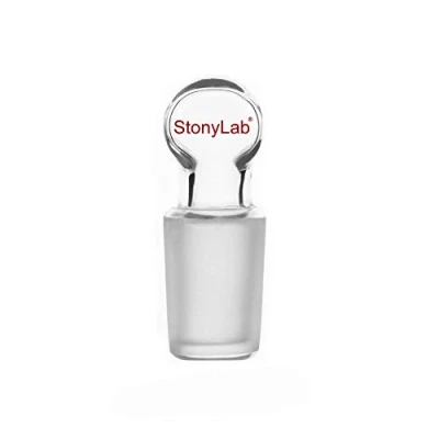 Image of StonyLab Glass Penny Head Hollow Stopper for 14/20 Outer Joint Glass, With Closed Bottom (1 Pack)