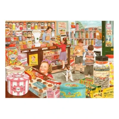 Image of The House of Puzzles Thrupenny Bits Jigsaw Big 500 Piece Jigsaws For Adults, Extra Large Pieces, Artist Illustrated, Scenic Landscape, Deluxe Puzzle Gifts