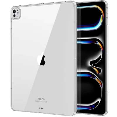 Image of MoKo Clear Case for iPad Pro 11 Inch M4 2024 (5th Generation), Slim &amp; Lightweight Soft TPU Anti Scratch Back with Shockproof Impact Resistant Raised Edge 2024,