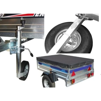 Image of leisure MART Accessory kit for Trailer Erde 142 and Daxara 147/8, includes spare wheel, jockey wheel fixing kit, cover carrier Pt no. LMX1407