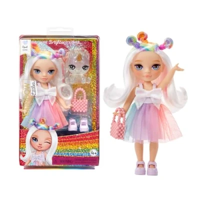Image of Rainbow High Littles Opal Raine Small, Posable Fashion Doll 14 cm Tall with Purse and Magical Pet Unicorn Suitable for Kids Collectors