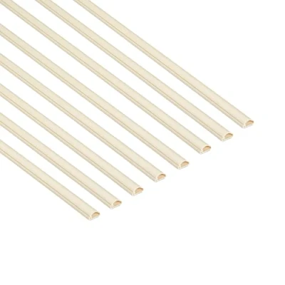 Image of D Line Micro+ Cable Trunking 8 Pack, Half Round Cover, Paintable, Self Adhesive Wire Hide TV Wires, Management 8x 20mm (W) x 10mm (H) 1 meter Lengths (8 Meter) Magnolia