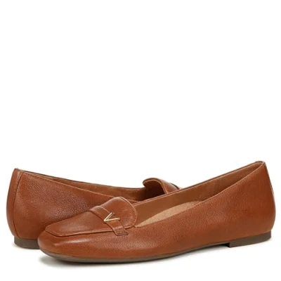 Image of Vionic Women&#039;s Hayes Loafer Flat, Tan Brown Leather, 3 UK