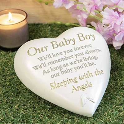 Image of Thoughts of you Baby Boy Remembrance Graveside Memorial Ornament