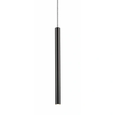 Image of Loya Integrated LED Pendant Ceiling Light, Matt Black, 450lm 3000K