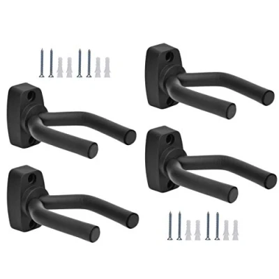 Image of Guitar Hangers for Wall Hanger Stand 4 Pack Keep Mount Hook Holder Display Bioamy Rack Bracket Most Bass Accessories Easy To Install
