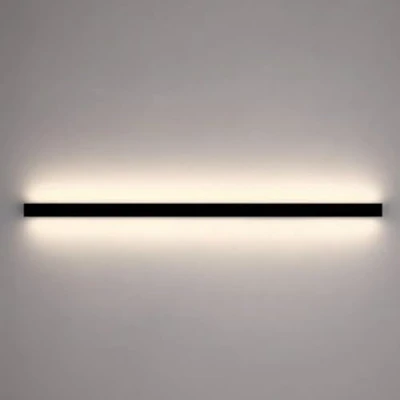 Image of SWEMOPP Minimalist Linear LED Vanity Light Dimmable Metal Wall Sconce Indoor Long Strip Modern Lighting Fixture Farmhouse Vintage Industrial Lamp For Bedroom Bedside Hallway Living Room