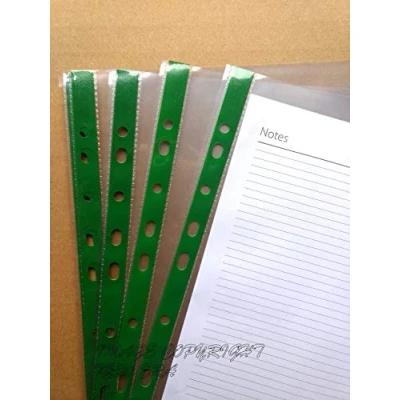 Image of 100 Plastic Wallets A4 Poly Punched Pockets Glass Clear Heavy Duty Strong Filing Document Sleeves