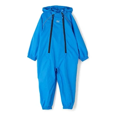Image of Mac In a Sac Puddlesuit Packable Waterproof All One Rain Suit for Boys &amp; Girls Lightweight and Breathable Rainsuit that Packs into its own Bag Ocean Blue 3 4 Years