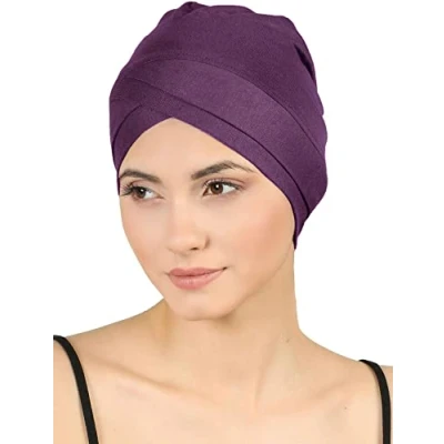 Image of Deresina Headwear W Front Chemo Cap (Mulberry)
