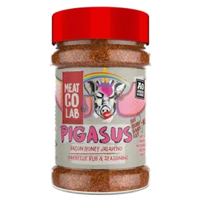 Image of Angus &amp; Oink Pigasus Bacon Honey Jalapeno Barbeque Rub Seasoning Perfect for Pork, Chicken, Chops Chips Ideal Grilling, Smoking Oven 200g