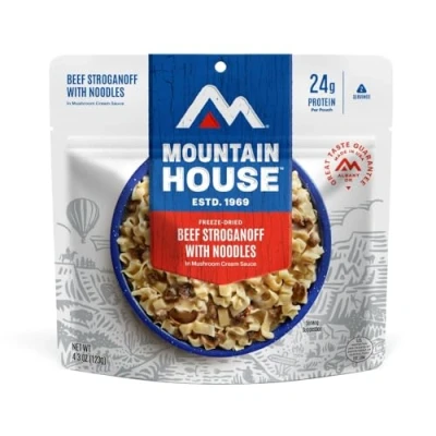 Image of Mountain House Beef Stroganoff with Noodles Freeze Dried Backpacking &amp; Camping Food 2 Servings