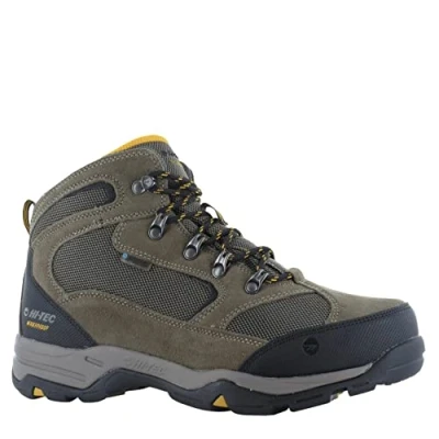 Image of Hi Tec Storm Waterproof Walking Boot Mens Smoke Burn/Taupe/Gold 13 (48.5)
