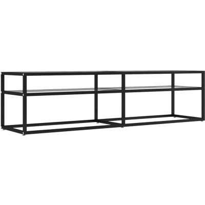 Image of vidaXL TV Cabinet Transparent 160x40x40.5 cm Tempered Glass