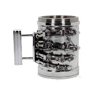 Image of Nemesis Now B4656N9 Terminator 2 Tankard 17cm, Resin w/Stainless Steel Insert, Silver