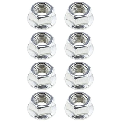 Image of EMSea 8Pcs 3/8&quot; (9.5mm) Bicycle Wheel Axle Track Flange Nuts for Front and Rear Wheels Std MTB Hybrid Bikes Kids Accessories Alloy