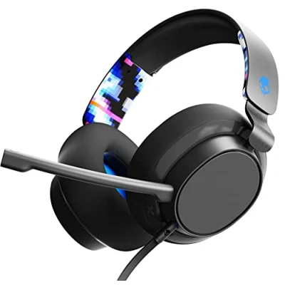 Image of Skullcandy SLYR Multi Platform Over Ear Wired Gaming Headset, Works with Xbox Playstation and PC Blue