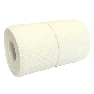 Image of 1 ROLL of 10CM X 4.5M QUALICARE PRO EAB Elastic Adhesive Bandage Athletic Sports Rugby Lifting Football Ankle Knee Elbow Wrist Muscle Joint Support Tape STRAPING White