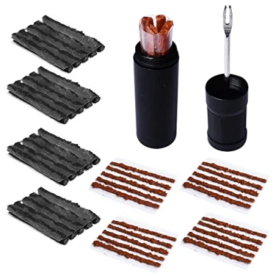 Image of Pirhosigma Bike Tubeless Tire Tyre Repair Kit Plugger Plugs Tool Tires Fix Flat Puncture MTB and Road Mountain Bicycle +45 Strips (20 x1.5 mm + 5 x 2.5 20 3.5 mm)