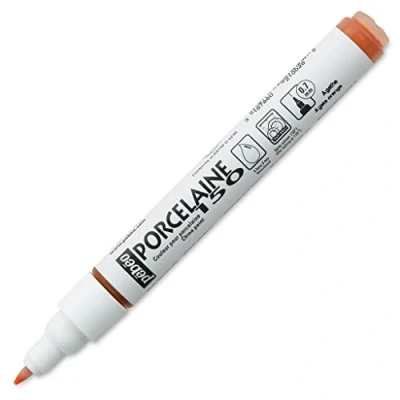 Image of Pebeo Porcelaine 150 China Paint Fine Tip Marker, Agate Orange