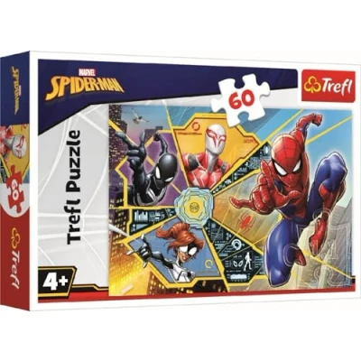Image of Trefl Marvel Spiderman 60 Piece Jigsaw Puzzles For Kids Spidey Superhero Puzzle Children Easy Hold Ages 4+