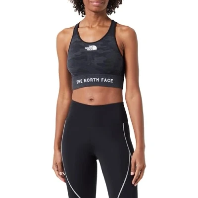 Image of THE NORTH FACE Women&#039;s Seamless Tops Sports Bra, TNF Black/Asphalt Grey, S M