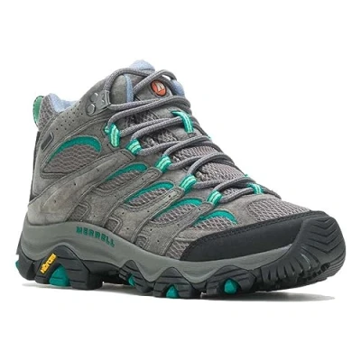Image of Merrell Women&#039;s Moab 3 Mid GTX Hiking Boot, Granite/Marine, 8 UK