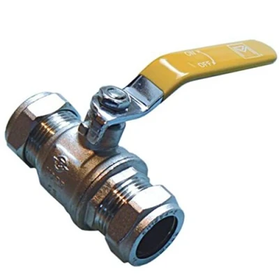 Image of 42mm Lever Ball Valve Yellow Handle