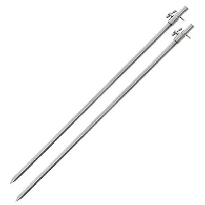 Image of DNA 2, 4 or 6x 50 90cm Extendable Stainless Steel Adjustable Lightweight Carp Coarse Fishing Bank Sticks Rests (2x Sticks)