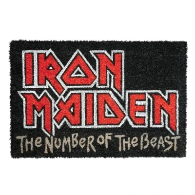 Image of Grupo Erik Iron Maiden Door Mat 15.7 x 23.6 inches 40 60 cm Coconut Coir Eco Friendly 100% Indoor &amp; Outdoor Merchandise