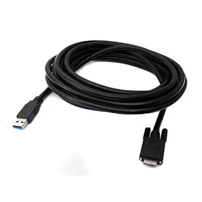 Image of System S USB 3.0 Cable 5 m Micro B Male to Type A Screw in Black