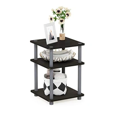Image of Furinno Turn N Tube Multipurpose Shelf, Side Table, End Espresso