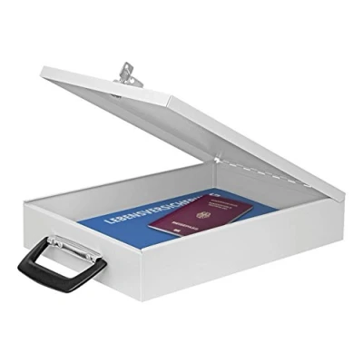 Image of Wedo A4 Document Box with Handle Light Grey