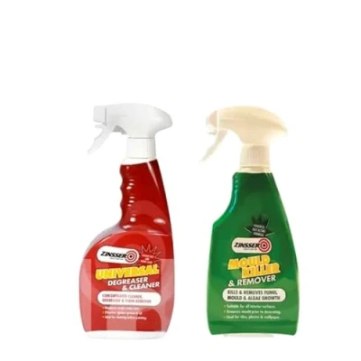 Image of wallpaper empire Zinsser Proffesional Universal Degreaser Stain Remover and Cleaner Spray &amp; Mould Killer Twin Pack