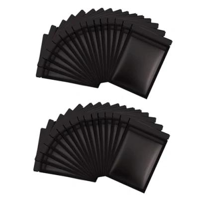 Image of 100 Pcs Sanitary Disposal Bags Black Sealable Tampon Bags, Opaque and Odour Prevention for Tampons, Pads, Liners Storage
